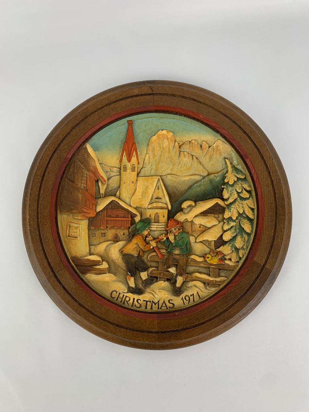ANRI Christmas in St. Jakob in Gröden 1971 Collector Wall Plate 8123 Schmid Bros